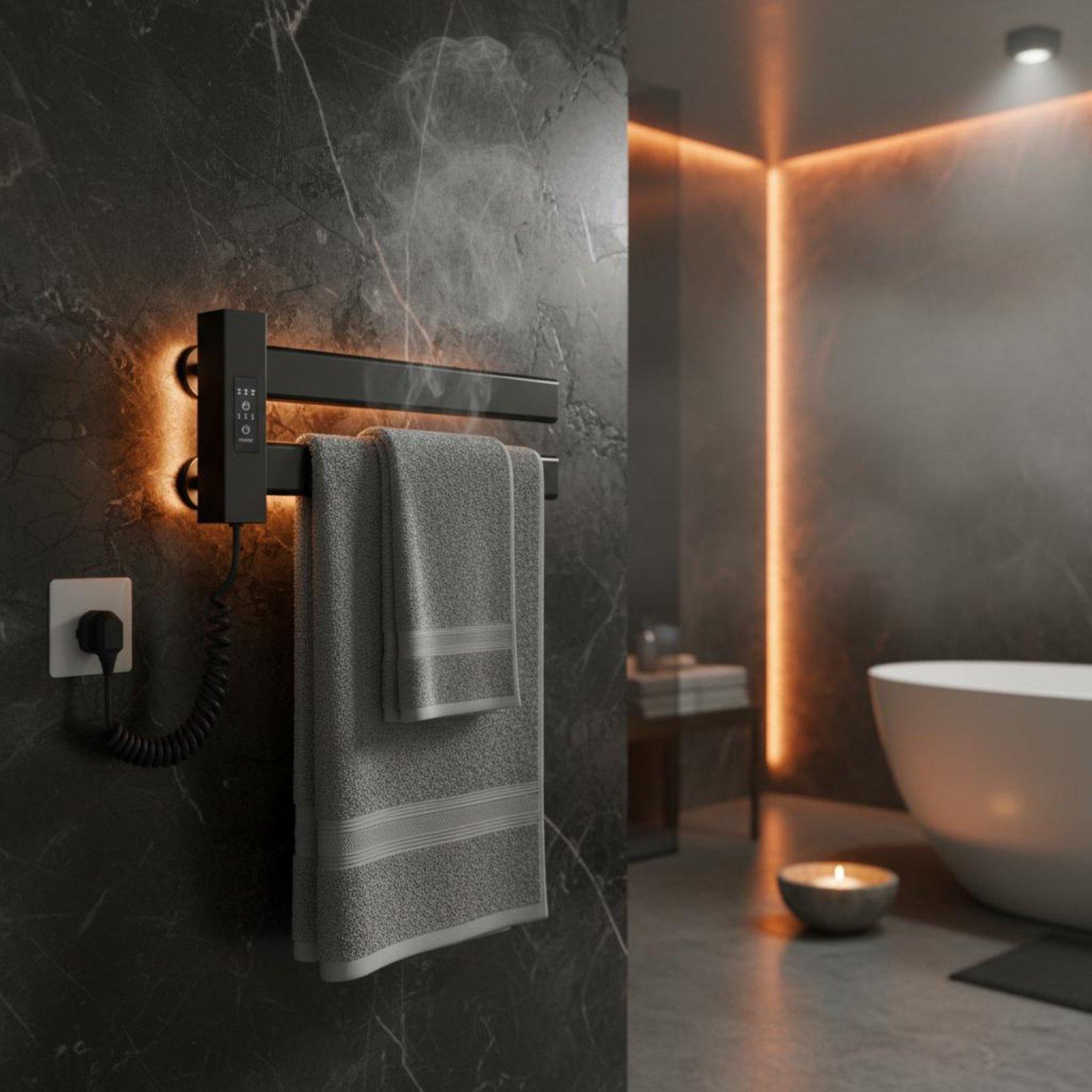 Towel Warmer Electric - Slimme handdoekenverwarmer, eenvoudige installatie, elektrische handdoekenverwarmer,