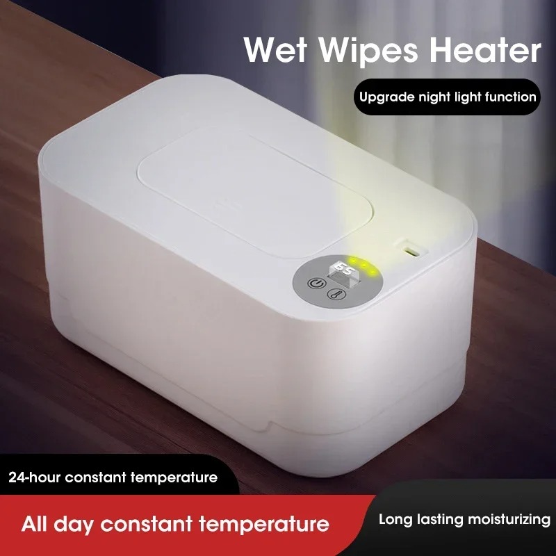 Towel Warmer Electric - USB-opgeladen snelverwarmende babydoekjeswarmer, draagbaar met LED-scherm,