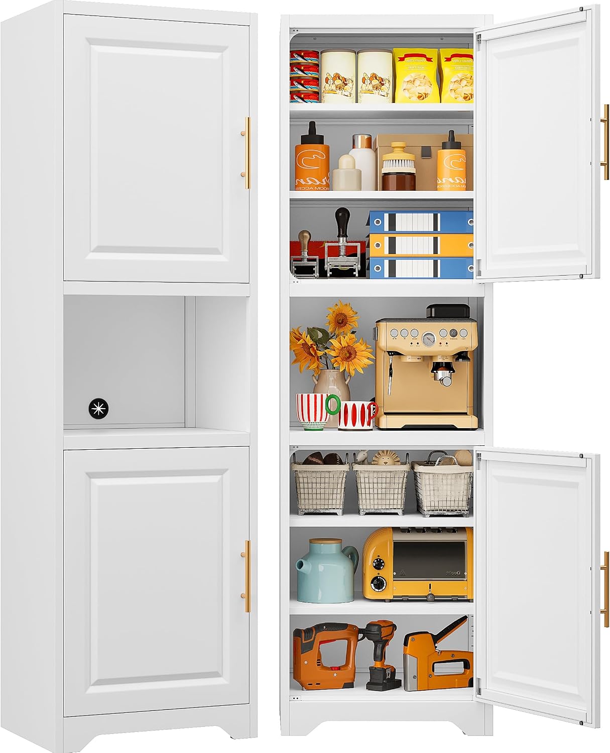 Home Bathroom Door - 67 inch hoge smalle opbergkast met