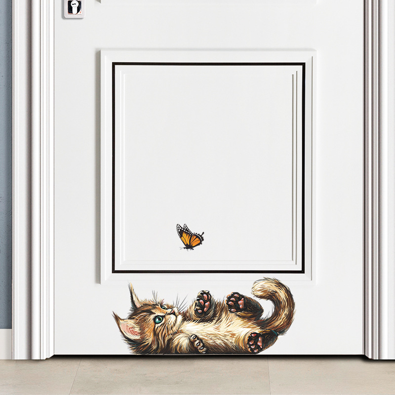 T15 # Schattig Kitten Vlinder  - Home Bathroom Wallpaper recensie en prijs