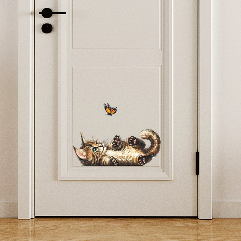 T15 # Schattig Kitten Vlinder  - Home Bathroom Wallpaper recensie en prijs