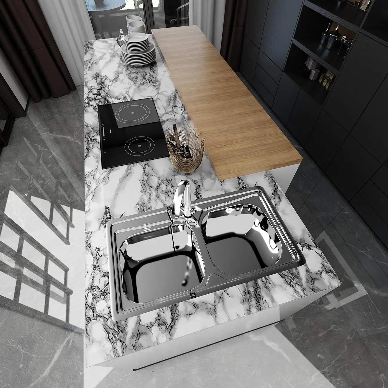 Marmer Vinyl Zelfklevend Behan - Home Bathroom Wallpaper recensie en prijs