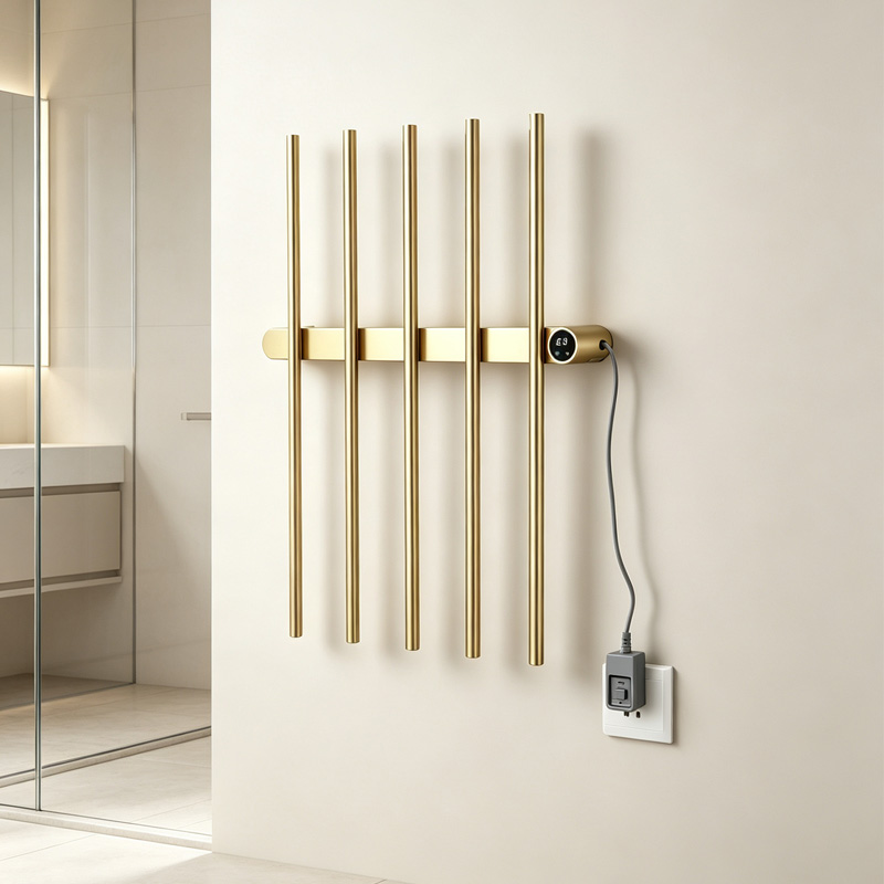 Geborsteld goud verticaal elek - Towel Warmer Electric recensie en prijs