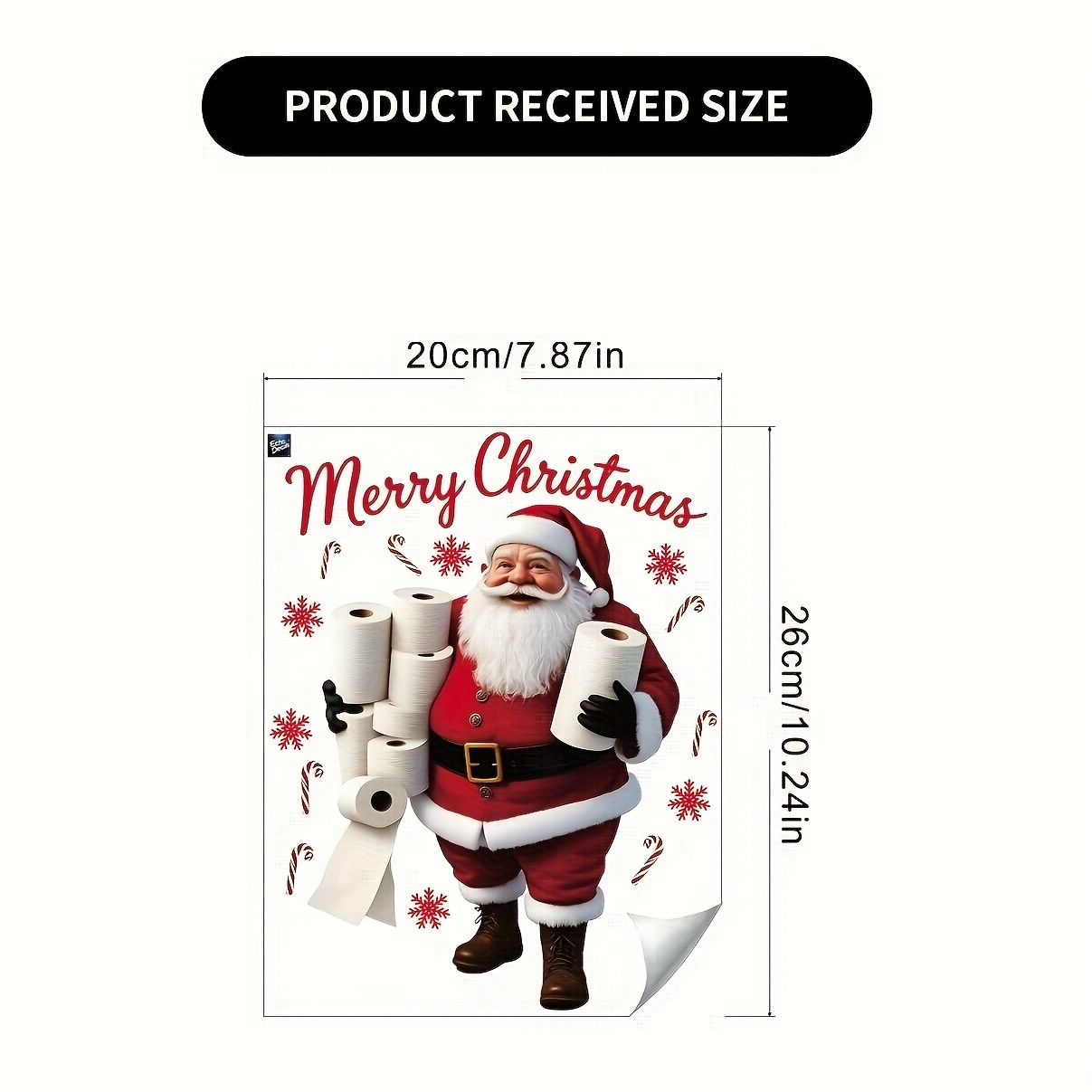 Grappige Kerstman Toiletpapier - Home Bathroom Wallpaper recensie en prijs