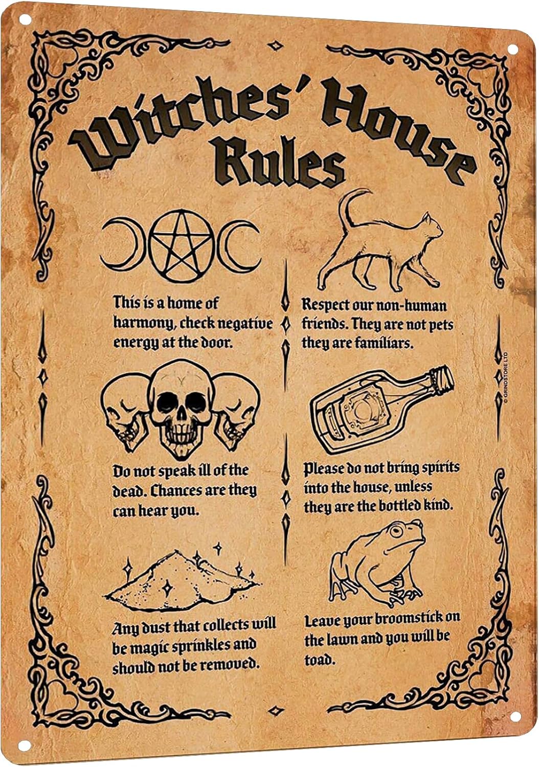 Y1, Witch;s House Rules Metal  - Home Bathroom Door recensie en prijs