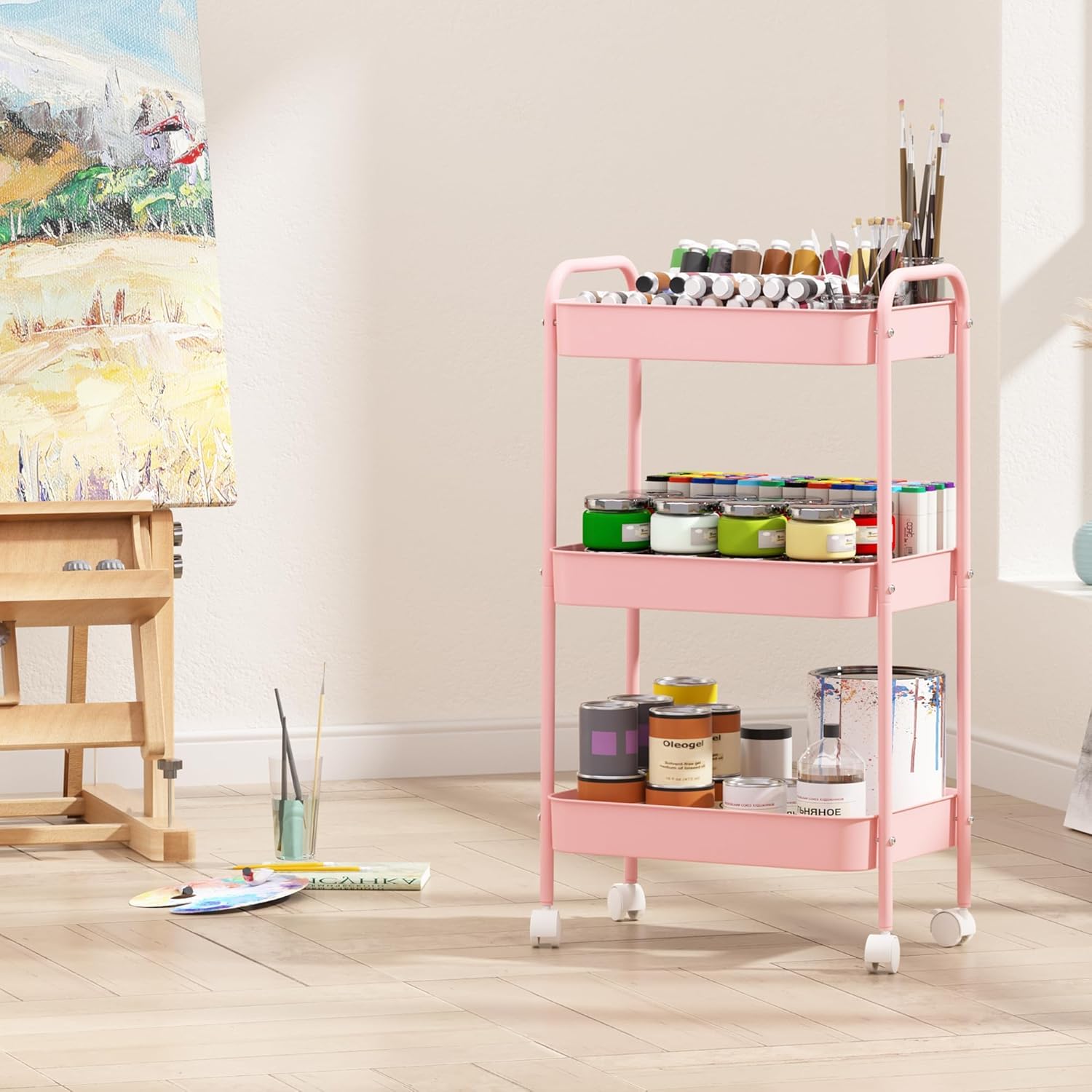 3-laags rollende opbergwagen,  - Home Office Bathroom recensie en prijs