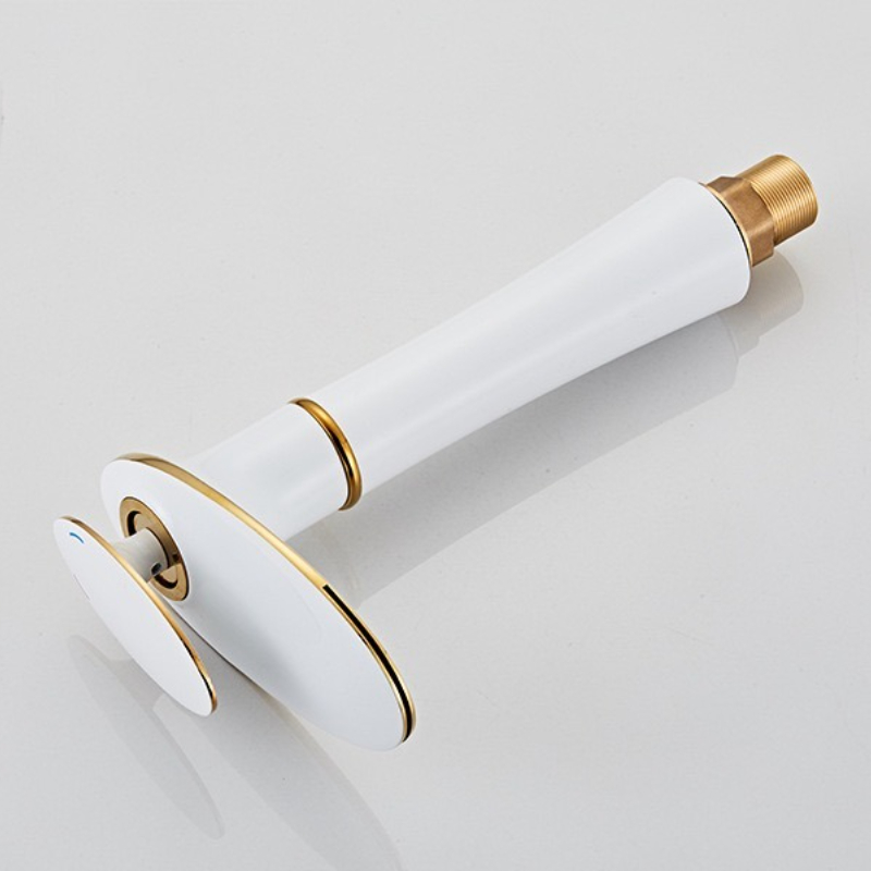 Wit/Zwart Goud Waterval Wastaf - Home Hardware Bathroom Sinks recensie en prijs