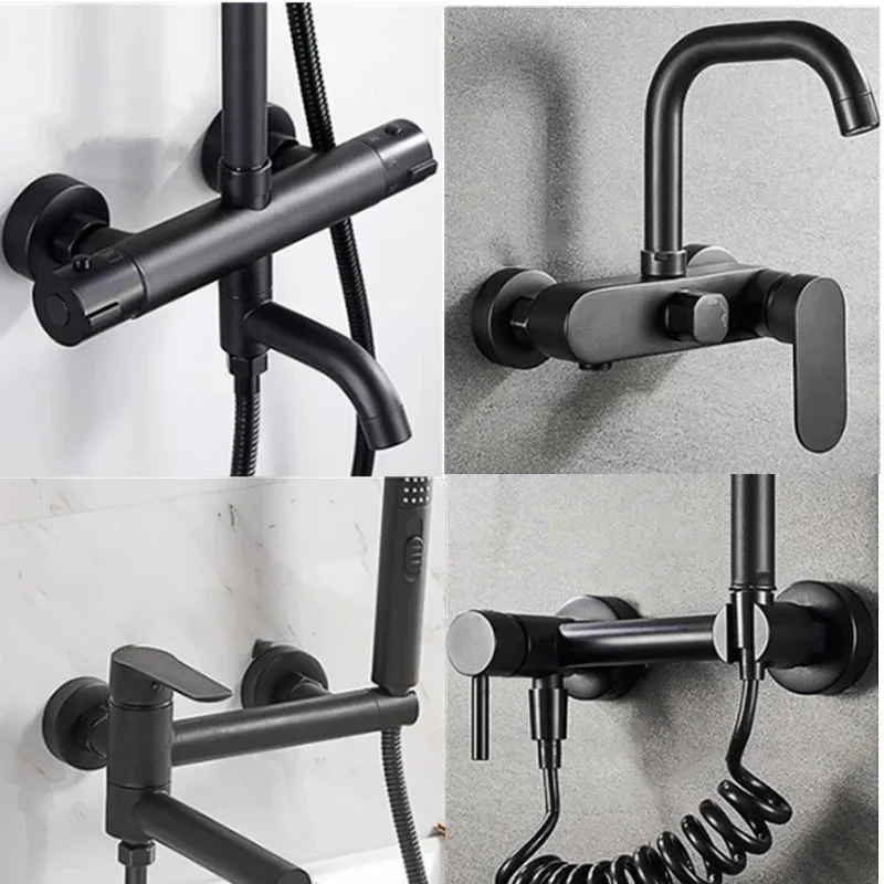 1Pc Zwarte Douchekraan Decorat - Tiny Home Bathroom Kit recensie en prijs