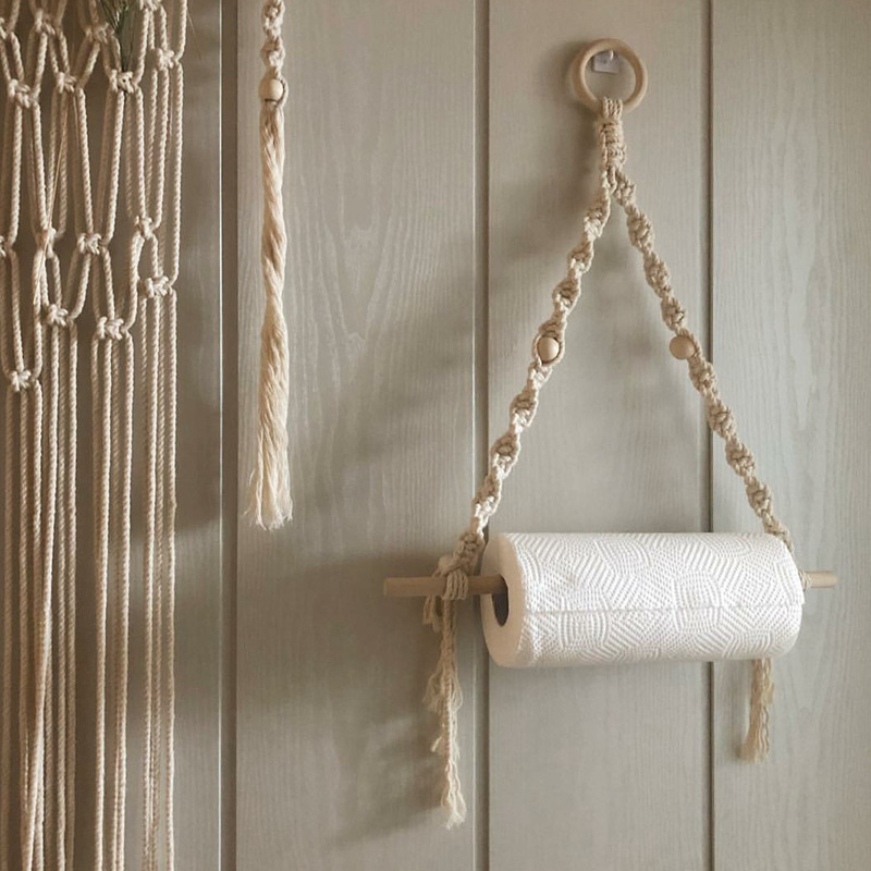 Macrame Papieren Handdoek Houd - Tiny Home Bathroom Kit recensie en prijs