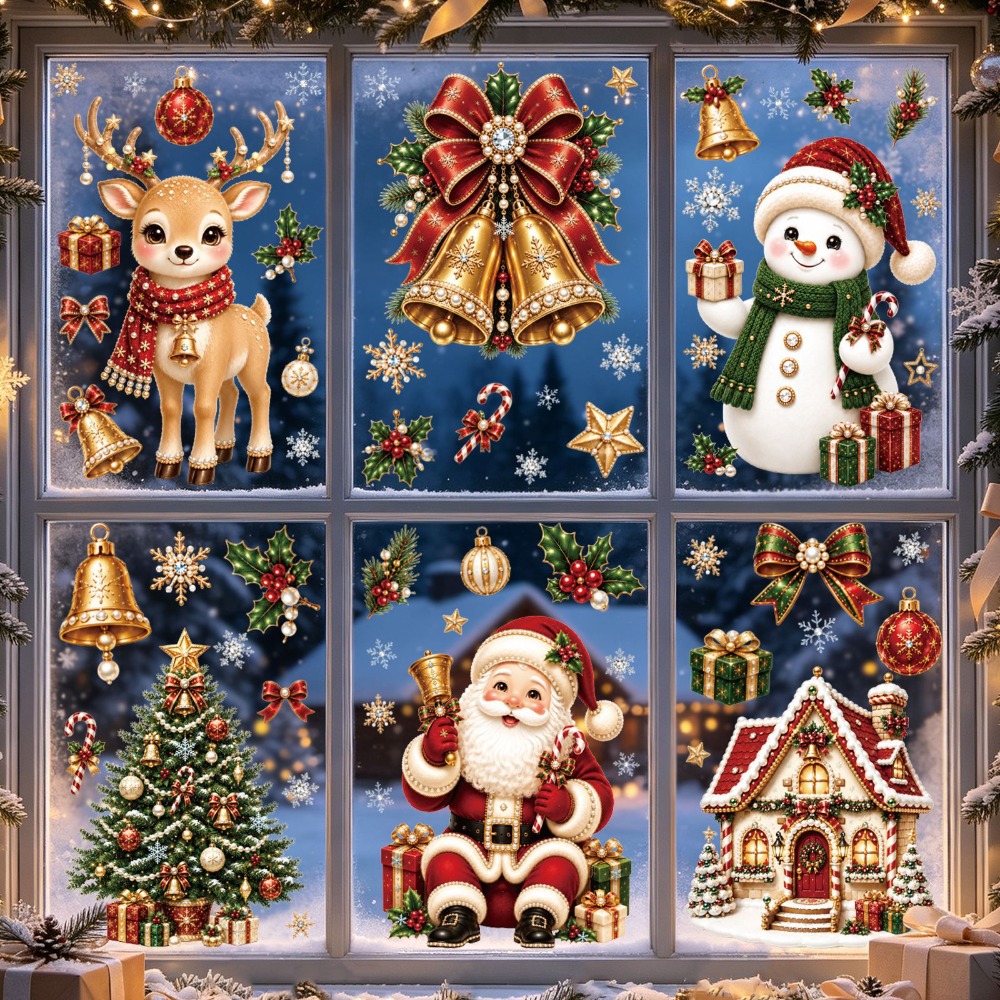 Kerstmis 2027 Nieuwe Raamstick - Home Bathroom Wallpaper recensie en prijs
