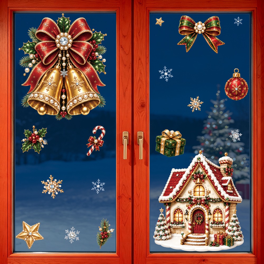 Kerstmis 2027 Nieuwe Raamstick - Home Bathroom Wallpaper recensie en prijs