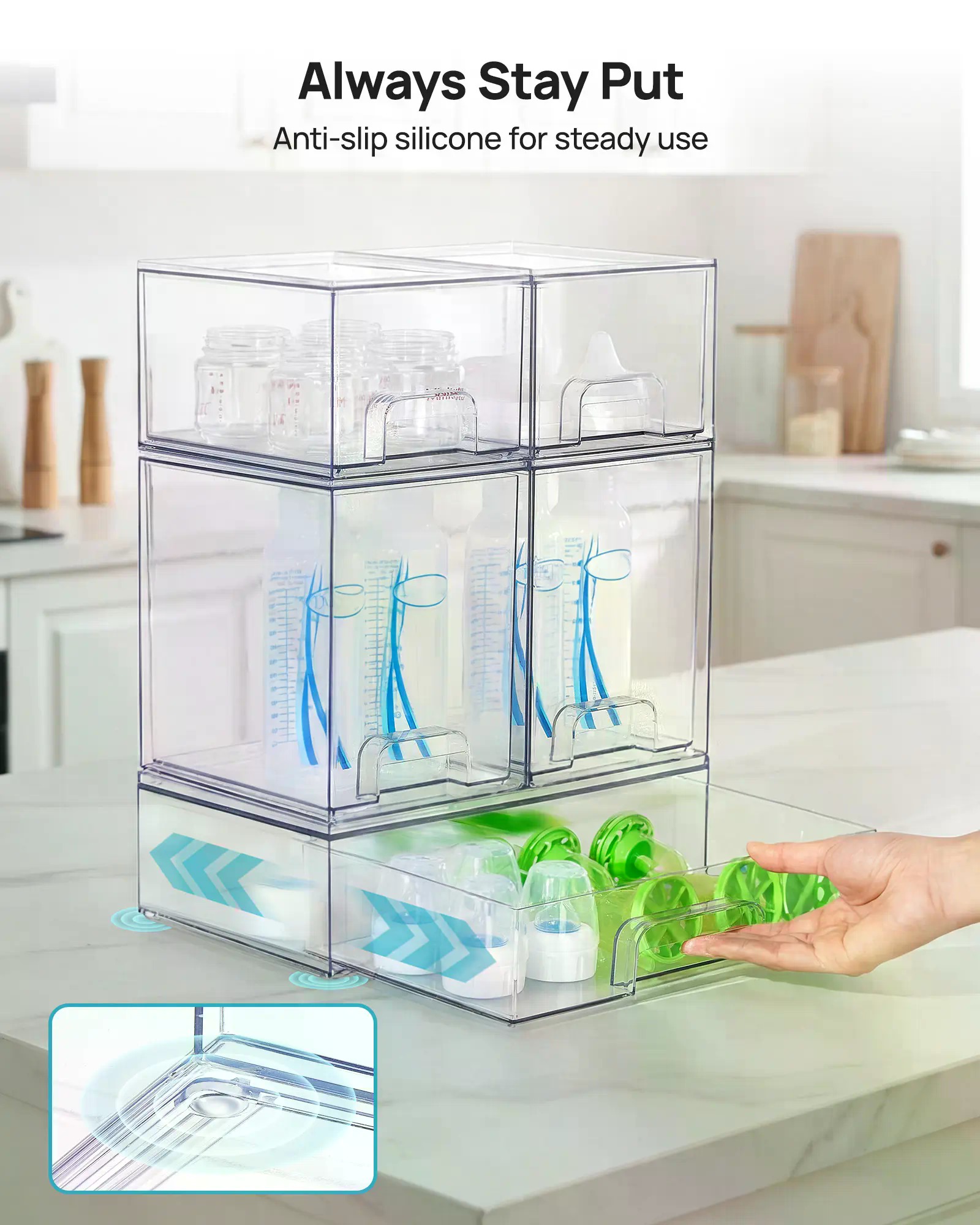 5/8-pack stapelbare flessenopb - Home Bathroom Supplies recensie en prijs