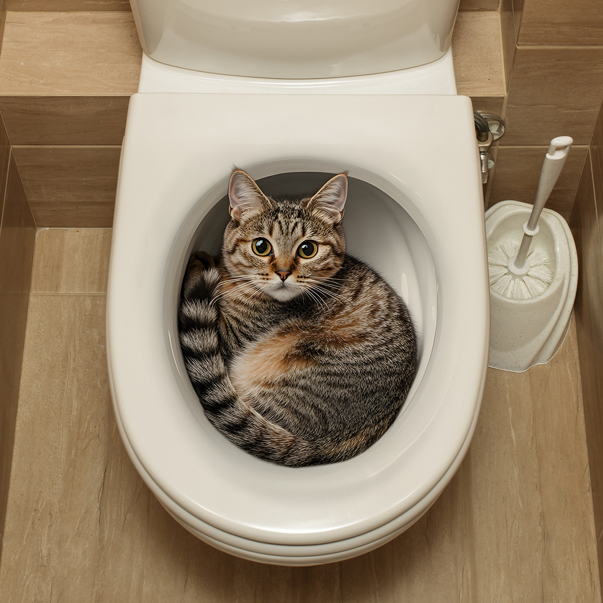 3D Grappige Kat Wc Sticker Bad - Tiny Home Bathroom Kit recensie en prijs